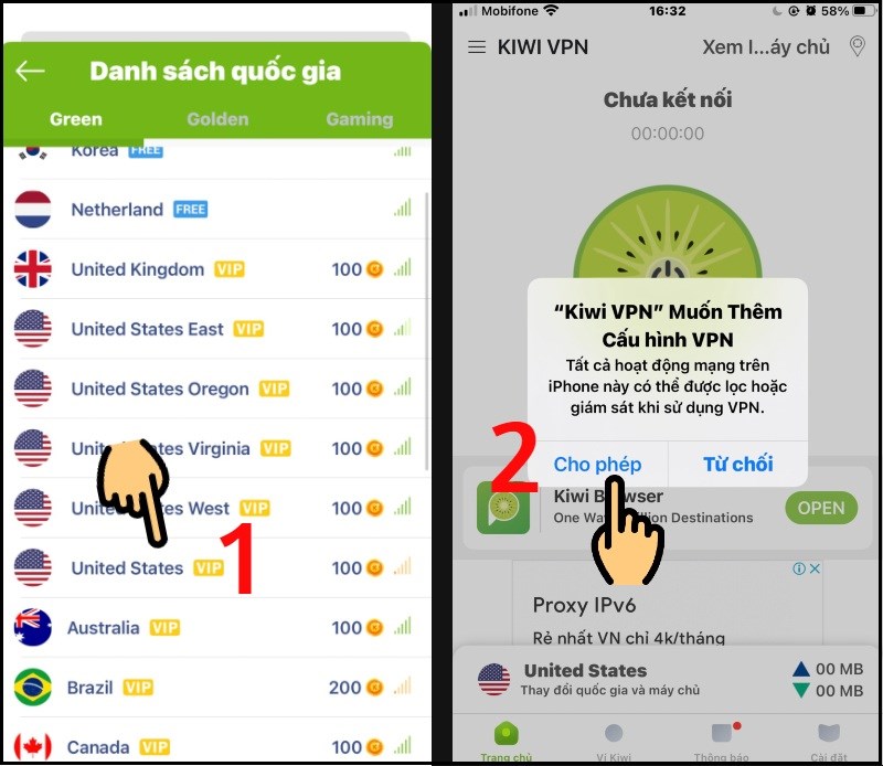 add VPN profile